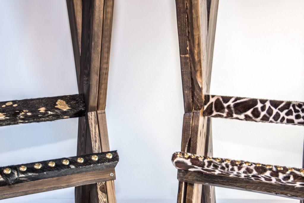 Tabouret bar peau imprimé
