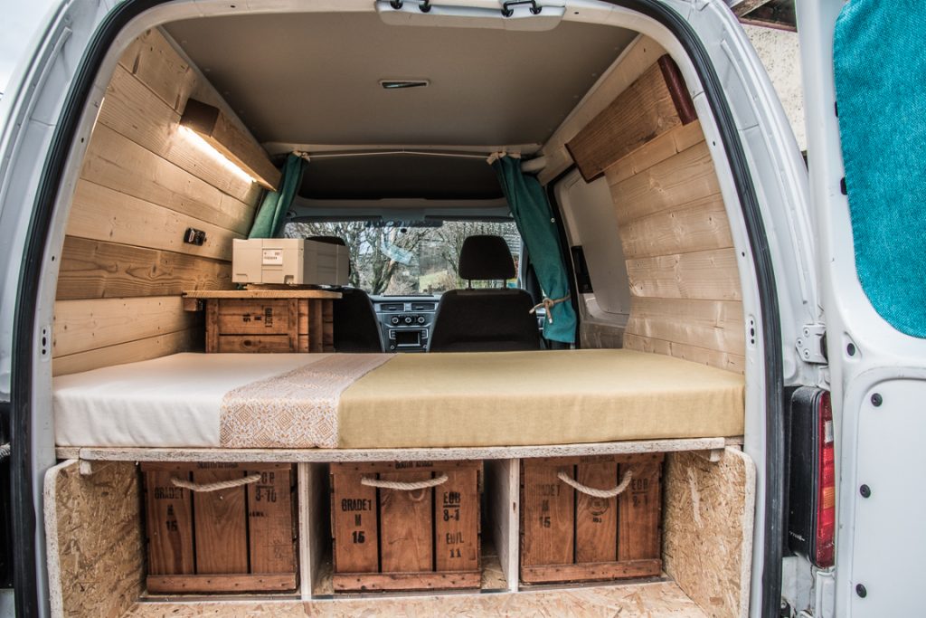 Aménagement Volkswagen Caddy court utilitaire