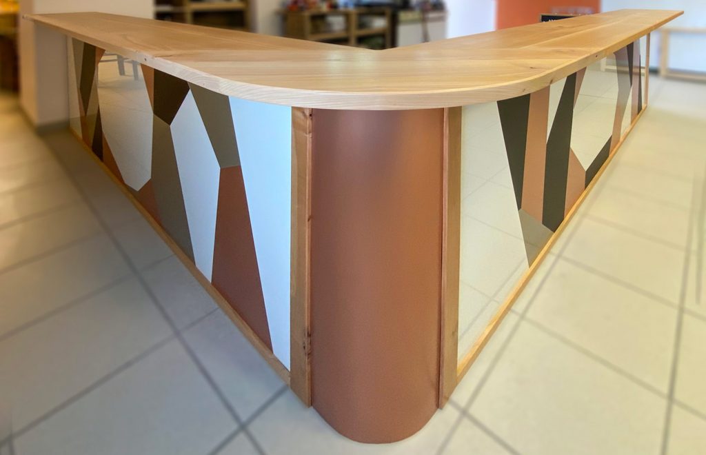 Ligne de bar fabriqué sur mesure en upcycling