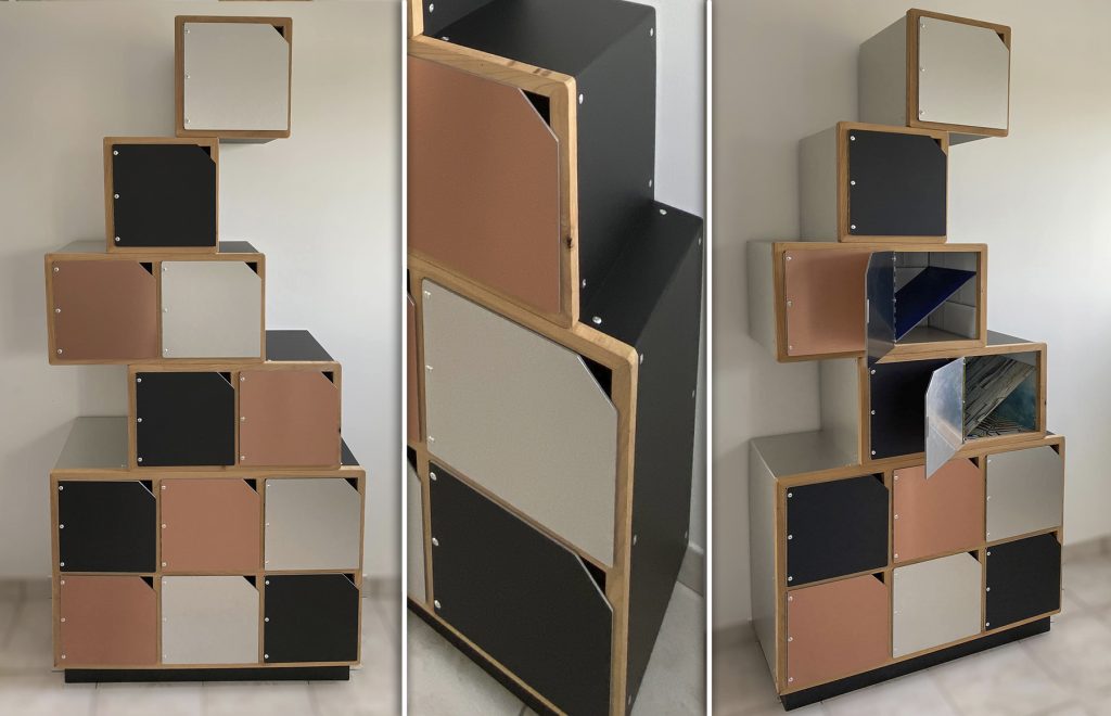 Rangement pour chaussures en cubes