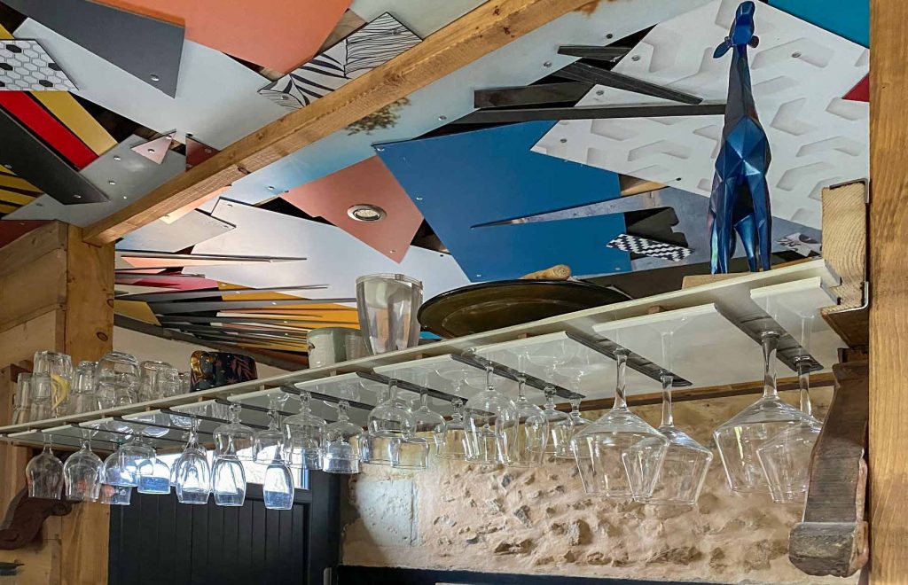 Support pour verres et verres à pieds 100% upcycling