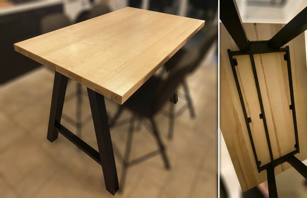 Table en frêne massif sur-mesure