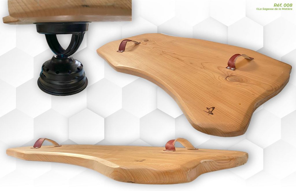 support table basse avec piétement acier