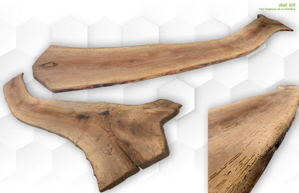 plateau courbe bois brut