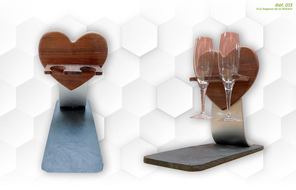 plateau support à verre pour deux